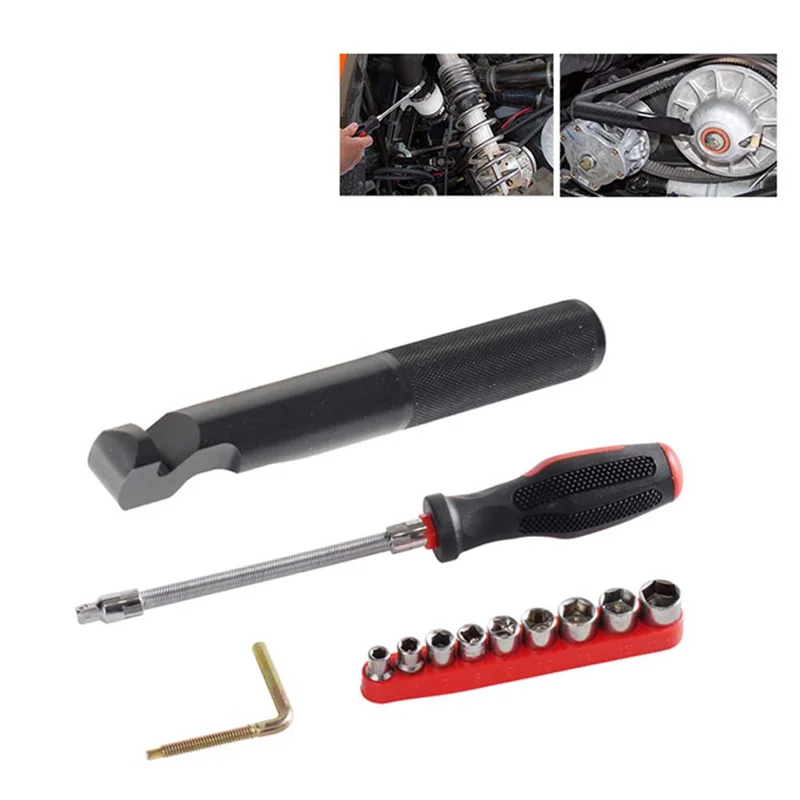 A22E-Clutch Cover Removal Tool Kit Belt Changing Tool Kit Fit For Polaris RZR 900 S XP/RZR 1000 
A22E-Clutch Cover Removal Tool Kit Belt Changing Tool Kit Fit For Polaris RZR 900 S XP/RZR 1000