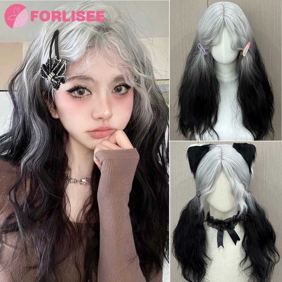 Synthetic Wool Roll Wig For Women's Long Hair Halloween Paris Painting Dyed Black and White Gradient Versatile Cosplay Wig
Synthetic Wool Roll Wig For Women's Long Hair Halloween Paris Painting Dyed Black and White Gradient Versatile Cosplay Wig