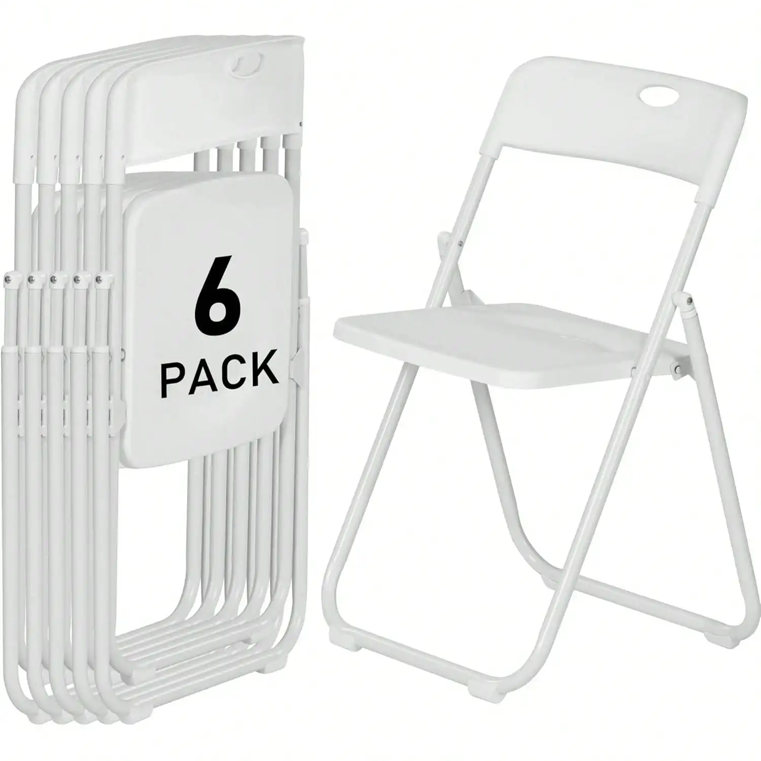 Plastic Folding Chairs 6 Pack, Lightweight Foldable Chair With 350lbs Capacity, Metal Frame Easy To Fold & Store, Commercial Cha
Plastic Folding Chairs 6 Pack, Lightweight Foldable Chair With 350lbs Capacity, Metal Frame Easy To Fold & Store, Commercial Cha