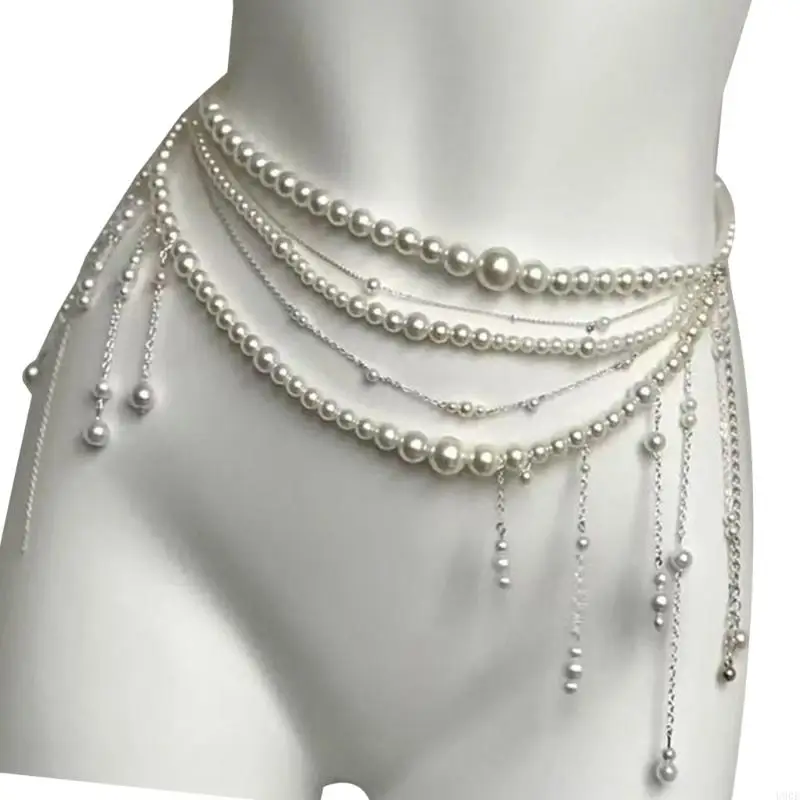 U90E Multi Layered Flower Pearls Tassels Belt Women's Waist Chain Matching Accessory
U90E Multi Layered Flower Pearls Tassels Belt Women's Waist Chain Matching Accessory