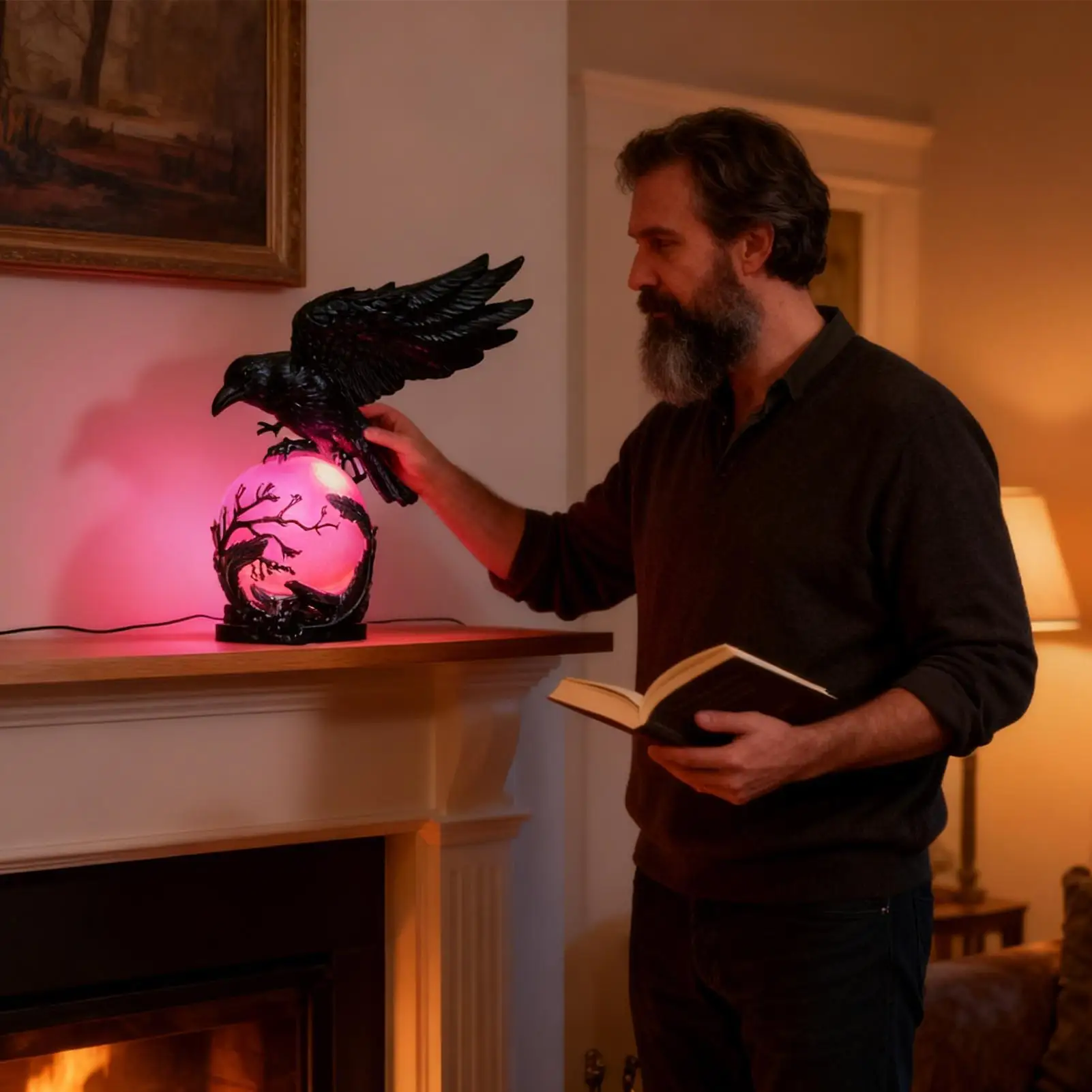 Готическая светодиодная лампа-ворон, светящийся шар, темная лампа, уникальный настольный ночник в стиле Dark Art, украшение для гостиной и дома
Готическая светодиодная лампа-ворон, светящийся шар, темная лампа, уникальный настольный ночник в стиле Dark Art, украшение для гостиной и дома