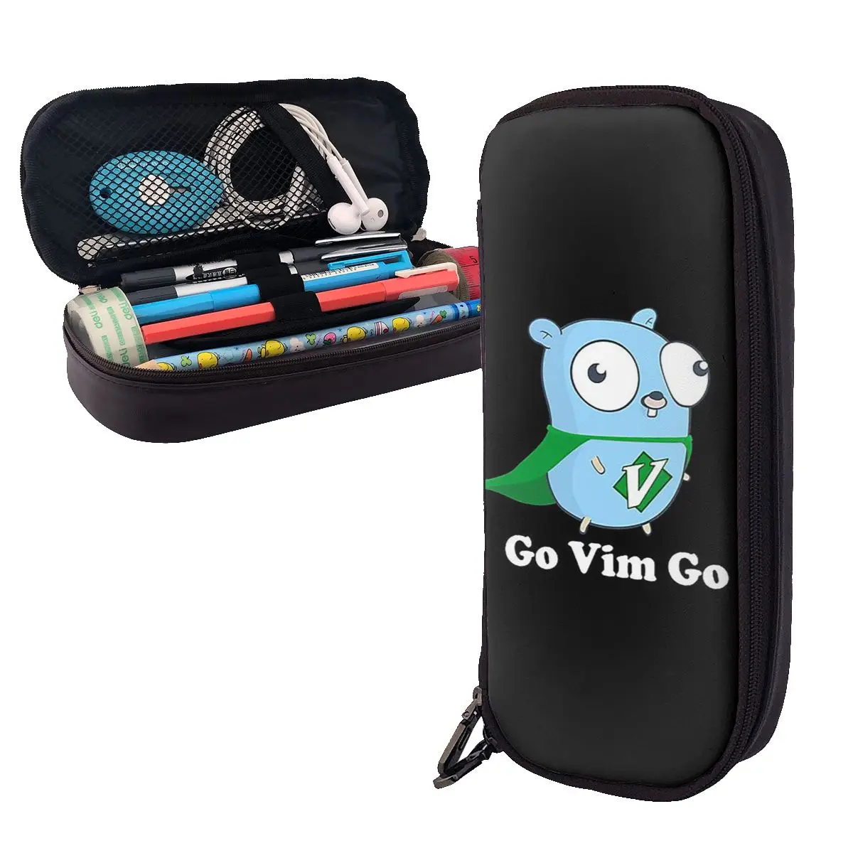 The Go Gopher Golang Vim Go Leather Pencil Cases Pen Holder Storage Stationery Supplies Pen Box Pencil Bag for Boy Girl School
The Go Gopher Golang Vim Go Leather Pencil Cases Pen Holder Storage Stationery Supplies Pen Box Pencil Bag for Boy Girl School