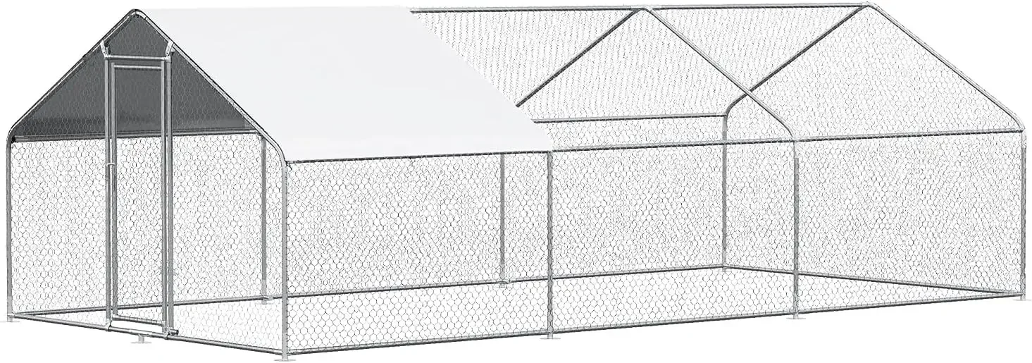 Walk In Chicken Run Cage Outdoor Poultry House Coop Pen For Duck Rabbit Chickens With Waterproof Cover
Walk In Chicken Run Cage Outdoor Poultry House Coop Pen For Duck Rabbit Chickens With Waterproof Cover