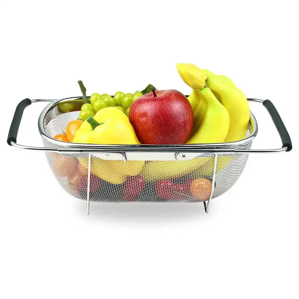 Expandable Stainless Steel Kitchen Utensil Sieve with Fine Mesh, Drain Basket & Colander for Vegetable & Fruit Washing, Compact Durable High-Quality Kitchen Essential, Halloween Gift
Expandable Stainless Steel Kitchen Utensil Sieve with Fine Mesh, Drain Basket & Colander for Vegetable & Fruit Washing, Compact Durable High-Quality Kitchen Essential, Halloween Gift