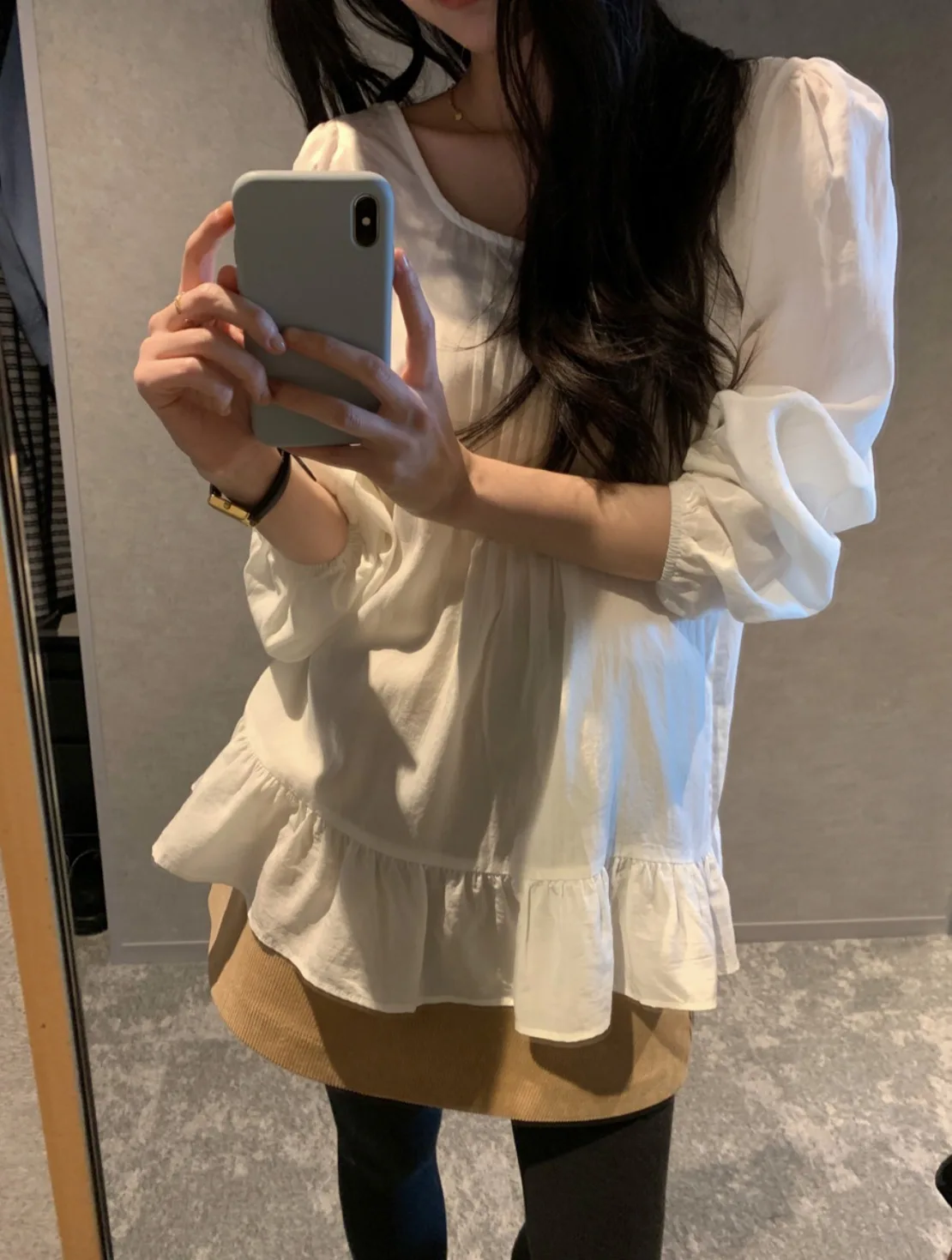 Chic Pleated Ruffle Svel irt Women's round Ne Loose Slimming Sweetened Agel Casual Cotton Long Sve Top
Chic Pleated Ruffle Svel irt Women's round Ne Loose Slimming Sweetened Agel Casual Cotton Long Sve Top