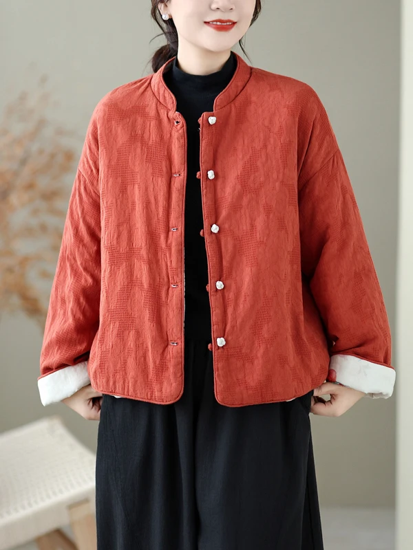 Retro Button up Cotton Jaet Women's Winter Warm ket Double Sided Wear Artistic Sle Small Size Cotton Coat
Retro Button up Cotton Jaet Women's Winter Warm ket Double Sided Wear Artistic Sle Small Size Cotton Coat