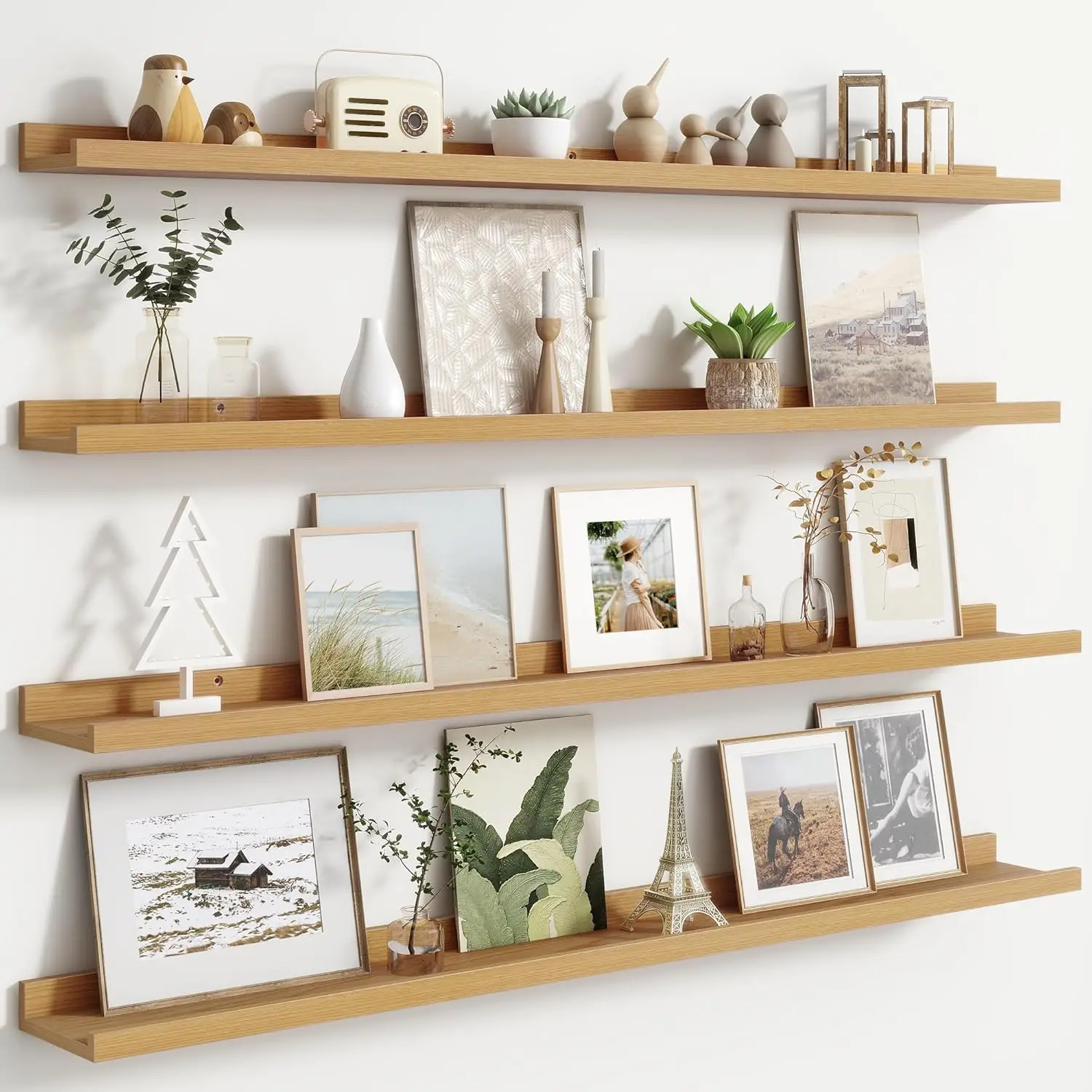 Floating Picture Ledge Shelves for Wall Set of 4, 48 Inch Wall Shelves with Lip Long Large Nursery Book Shelf for Toys
Floating Picture Ledge Shelves for Wall Set of 4, 48 Inch Wall Shelves with Lip Long Large Nursery Book Shelf for Toys