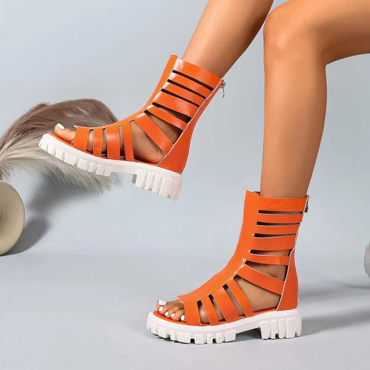 Women's Genuine Leather Height-Increasing Summer 2026 New High-Top Thick-Soled Back-Zip Korean Version Peep-Toe Sandals
Women's Genuine Leather Height-Increasing Summer 2026 New High-Top Thick-Soled Back-Zip Korean Version Peep-Toe Sandals