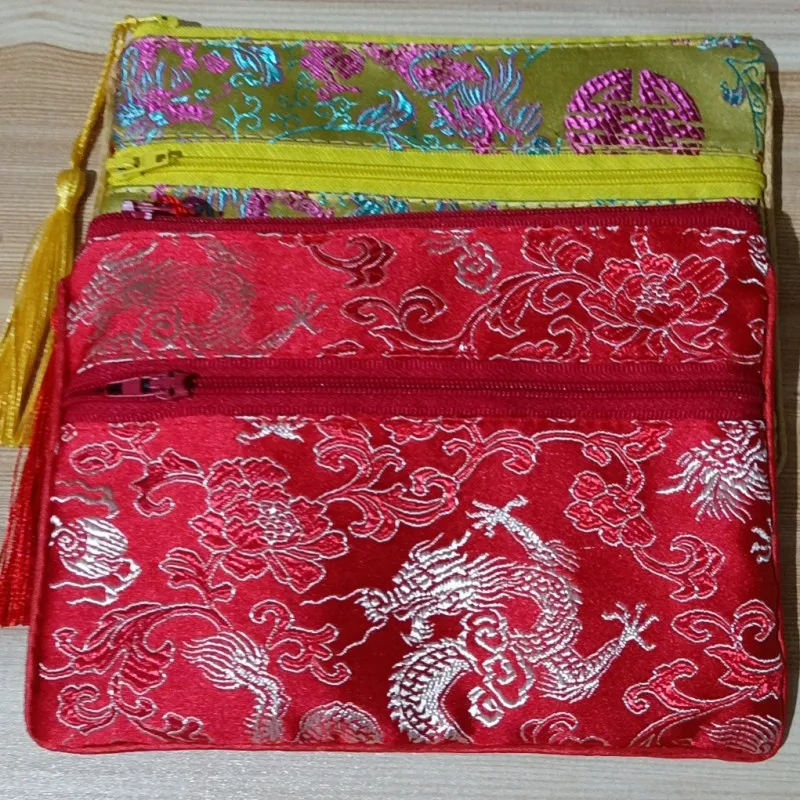 2pcs Large Silk Brocade Double Zipper Pouch Jewelry Storage Bags for Travel Cosmetic Makeup Packaging Cell Phone Purse
2pcs Large Silk Brocade Double Zipper Pouch Jewelry Storage Bags for Travel Cosmetic Makeup Packaging Cell Phone Purse