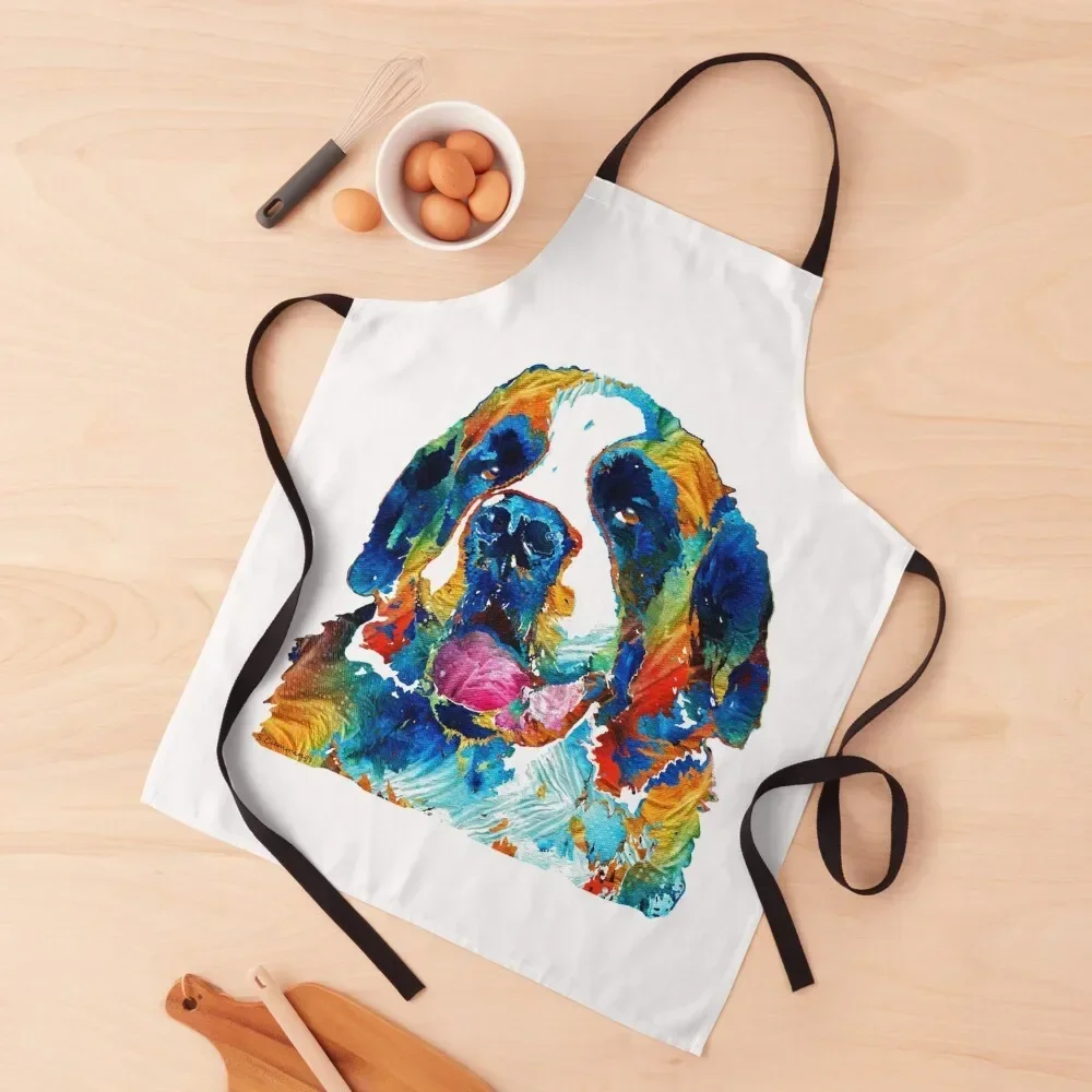 Красочный фартук Saint Bernard Dog от Sharon Cummings, полезные вещи для кухни, фартук для плотника
Красочный фартук Saint Bernard Dog от Sharon Cummings, полезные вещи для кухни, фартук для плотника