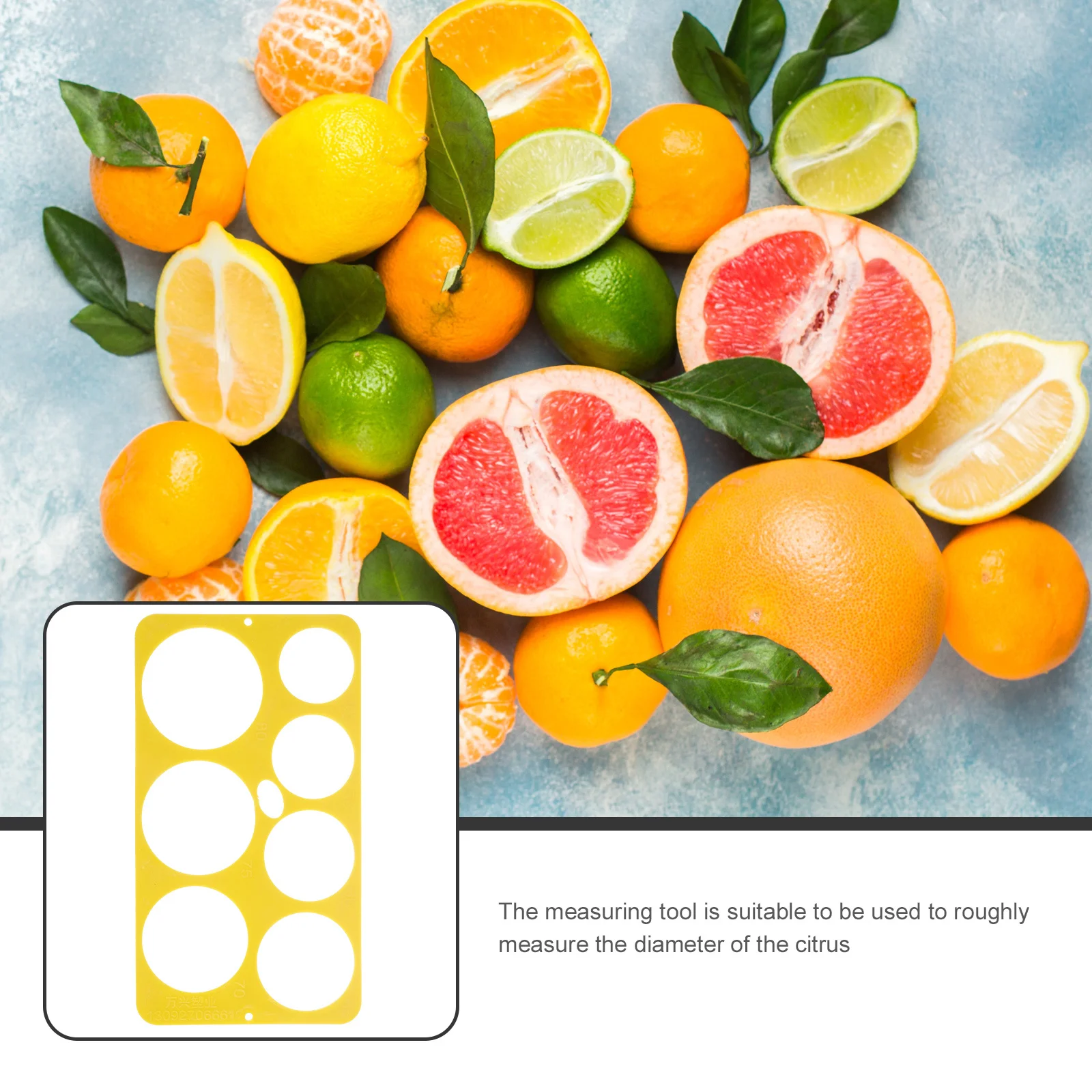 Adjustable Measuring Ruler for Fruit Diameter Citrus Size Classification Fruit Measuring Supply Fruits Measurer