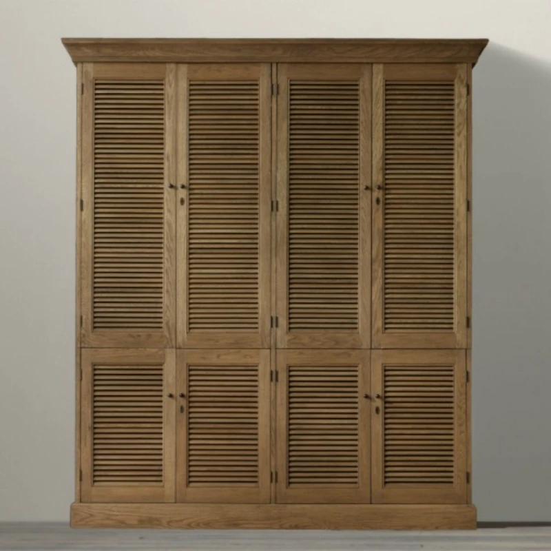 French Country Vintage Log Furniture Four Door Venetian Assembled Wardrobe American Oak Locker
French Country Vintage Log Furniture Four Door Venetian Assembled Wardrobe American Oak Locker