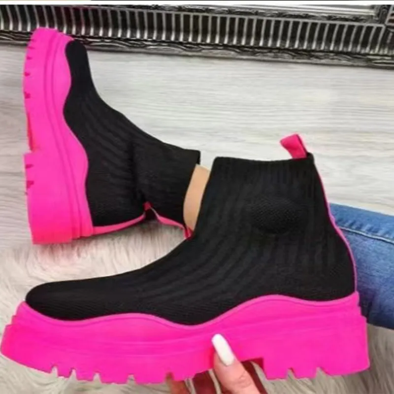 2024 Spring and Autumn New Women's Nude Boots Fashionable Breathable Thick-soled Wedge Heel Non-slip Boots Zapatos De Mujer
2024 Spring and Autumn New Women's Nude Boots Fashionable Breathable Thick-soled Wedge Heel Non-slip Boots Zapatos De Mujer