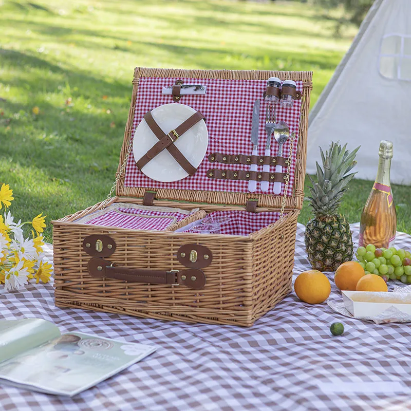 Popular Storage Camping Willow Picnic Basket Rattan Insulation Basket Picnic Box Portable Folding Outdoor Full Set of Supplies
Popular Storage Camping Willow Picnic Basket Rattan Insulation Basket Picnic Box Portable Folding Outdoor Full Set of Supplies