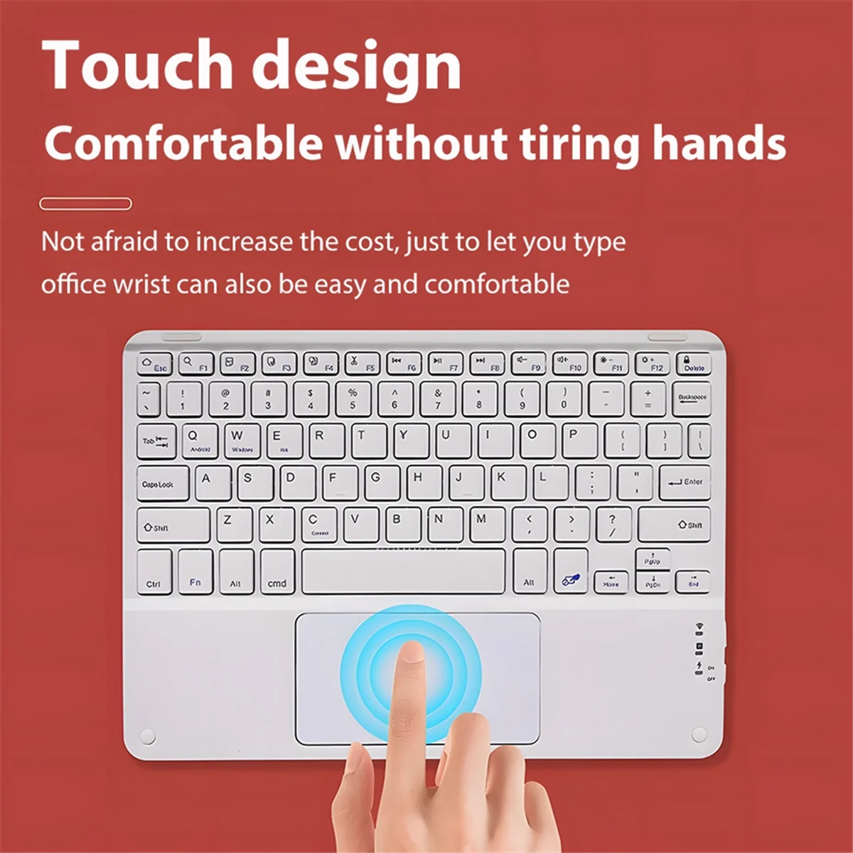 10inches Touchpad Bluetooth Keyboard Compatible with Windows, IPadOS, Android, and IOS English WhiteHUG
10inches Touchpad Bluetooth Keyboard Compatible with Windows, IPadOS, Android, and IOS English WhiteHUG