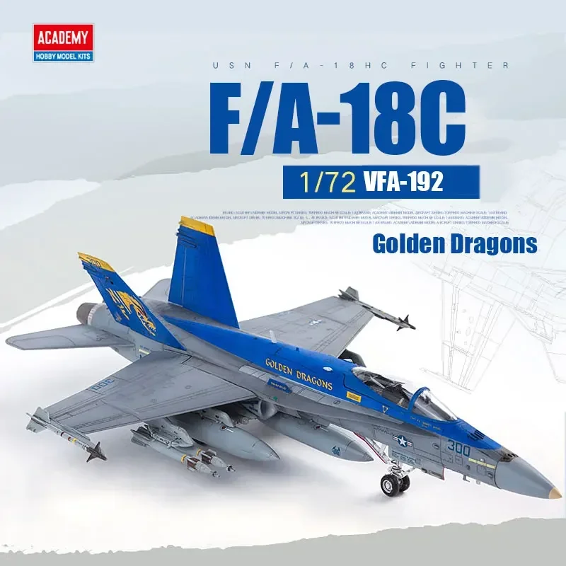 1/72 Academy Model 12564 US F/A-18HC Fighter Golden Dragons assembly aircraft Scale Model Kit
1/72 Academy Model 12564 US F/A-18HC Fighter Golden Dragons assembly aircraft Scale Model Kit