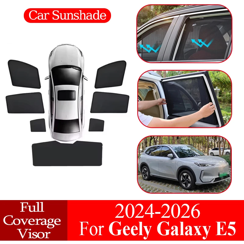 Anti UV Car Mesh Sunshades Coverage Sunshade Privacy Protection Auto Parts For Geely EX5 Galaxy E5 Proton e.MAS 7 2024 2025 2026
Anti UV Car Mesh Sunshades Coverage Sunshade Privacy Protection Auto Parts For Geely EX5 Galaxy E5 Proton e.MAS 7 2024 2025 2026