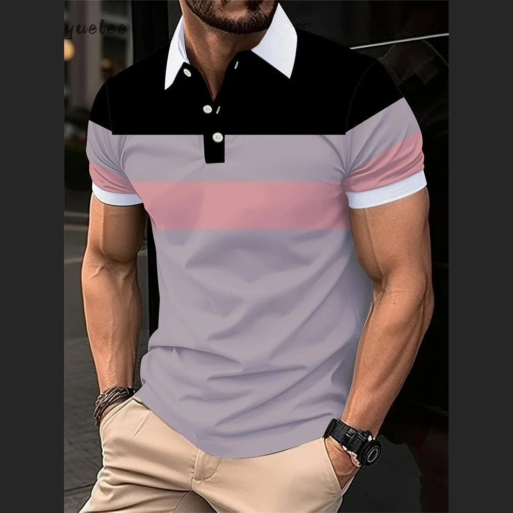 Striped Men's Polo Shirt Summer Fashion Breathable Men's Polo Short Sleeved Simple Men's Top Casual Sports Trendy Men's Clothing
Striped Men's Polo Shirt Summer Fashion Breathable Men's Polo Short Sleeved Simple Men's Top Casual Sports Trendy Men's Clothing