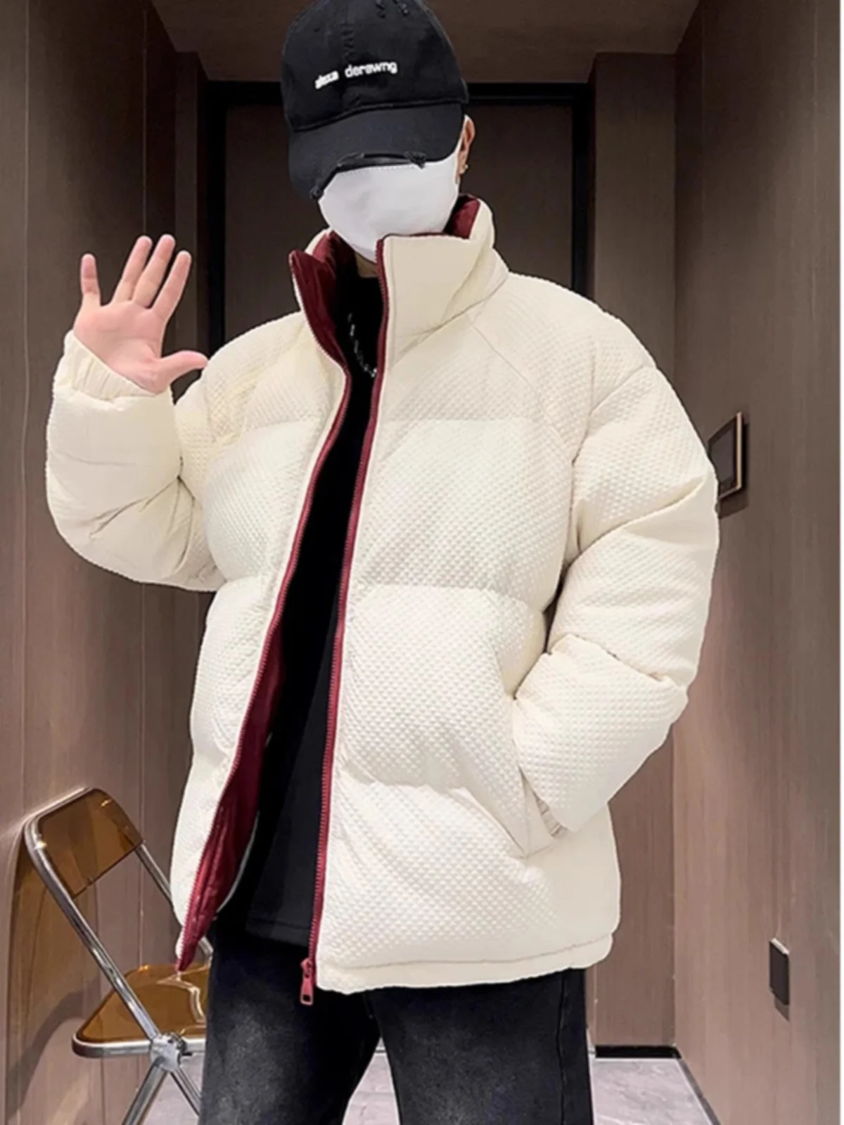 White Bubble Cotton Jaet Men's Winter Thiened Bread Sle Durable Warmth down Cotton Coat Youth Casual Long Sve Zipper
White Bubble Cotton Jaet Men's Winter Thiened Bread Sle Durable Warmth down Cotton Coat Youth Casual Long Sve Zipper