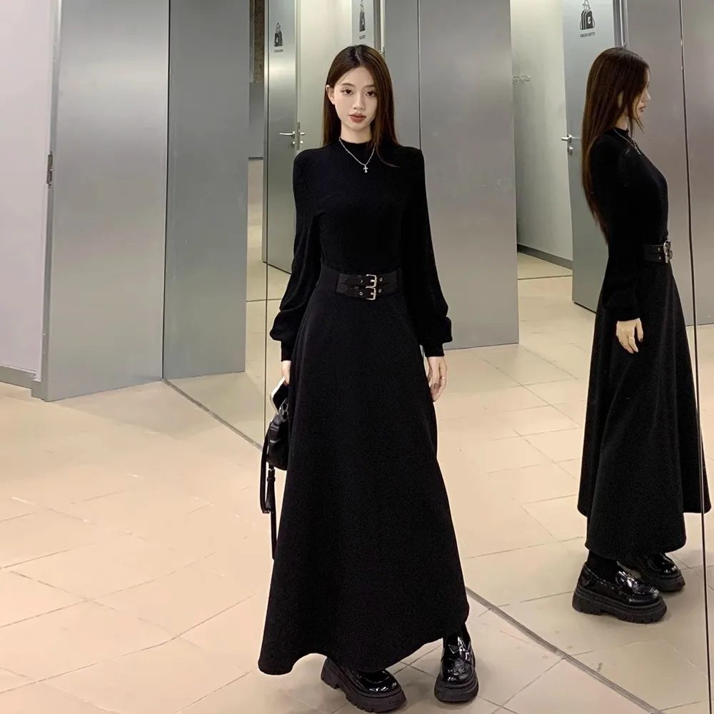 French Hepburn style waist pinch long sleeve black dress children autumn small autumn dress
French Hepburn style waist pinch long sleeve black dress children autumn small autumn dress