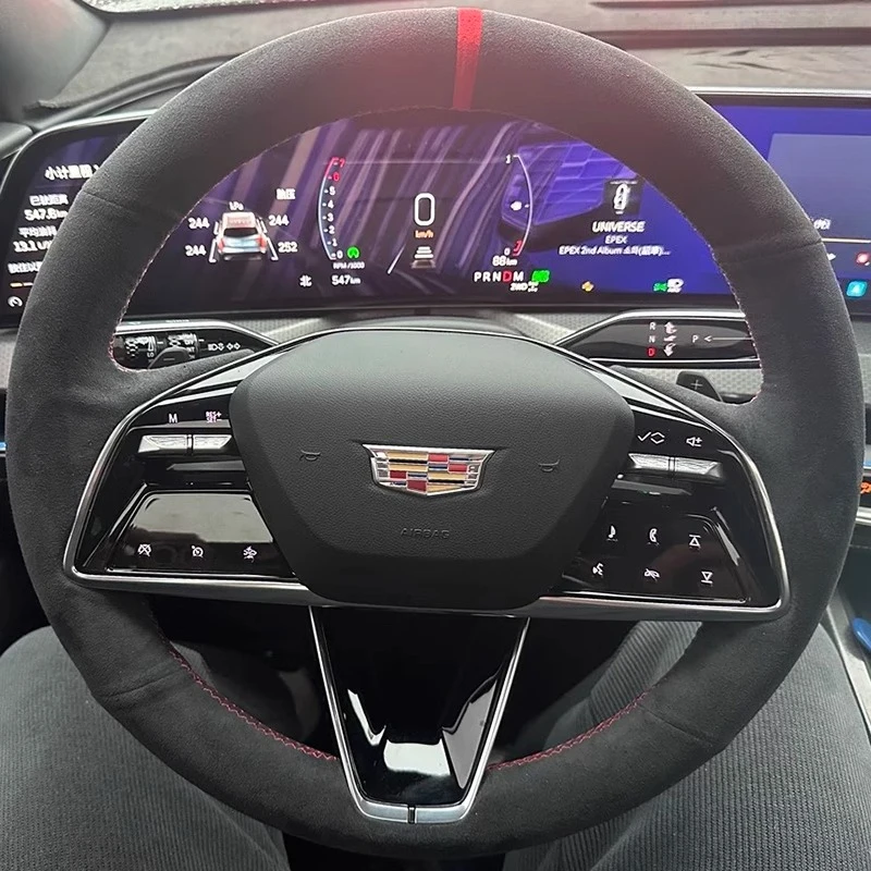 Нескользящий замшевый чехол на руль автомобиля с ручной прошивкой для Cadillac XT5 2025, автозапчасти
Нескользящий замшевый чехол на руль автомобиля с ручной прошивкой для Cadillac XT5 2025, автозапчасти