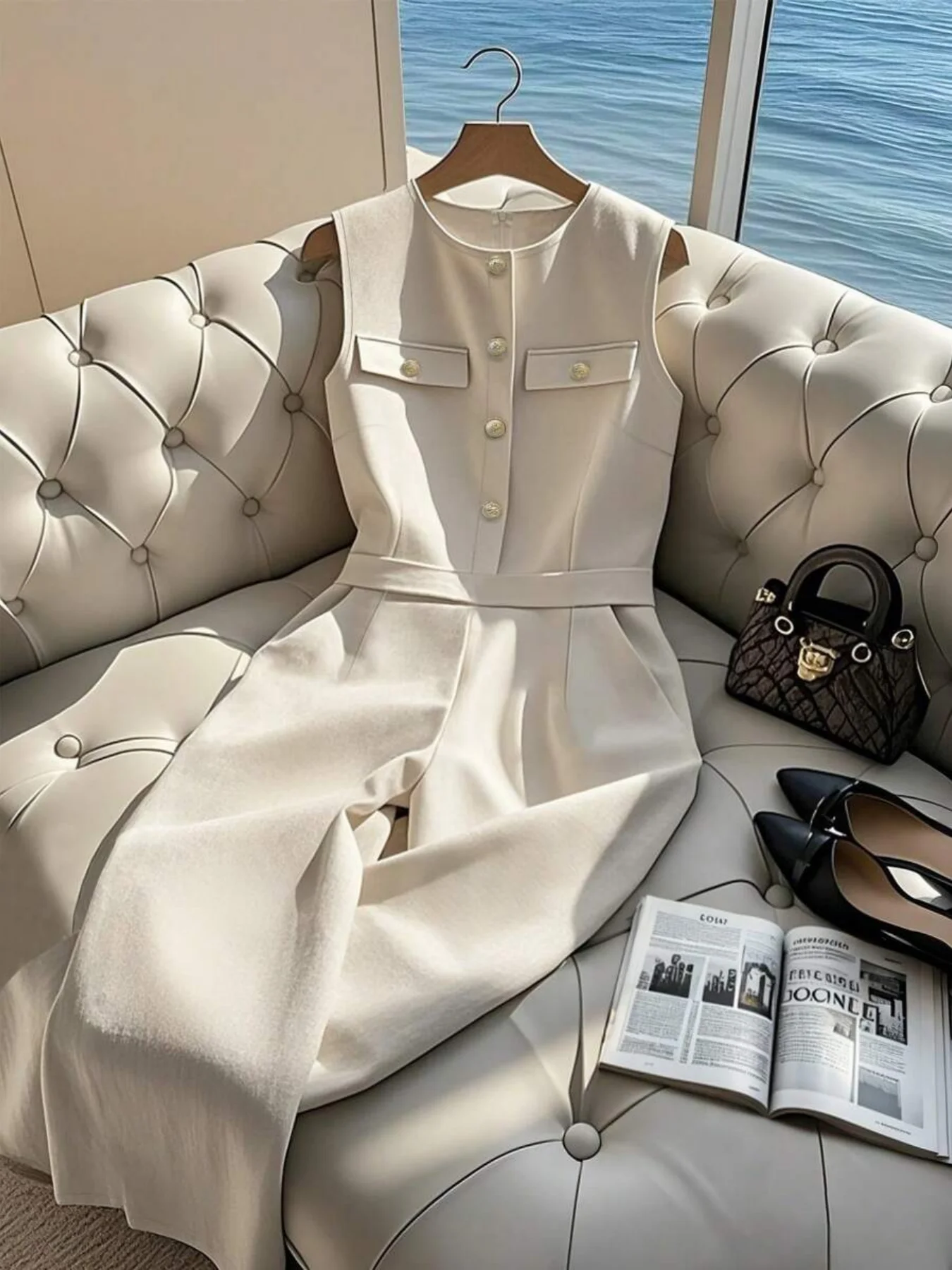 Элегантный комбинезон с открытыми плечами для весны/лета с металлической пряжкой, эластичной талией и широкими штанинами для повседневных встреч
Элегантный комбинезон с открытыми плечами для весны/лета с металлической пряжкой, эластичной талией и широкими штанинами для повседневных встреч