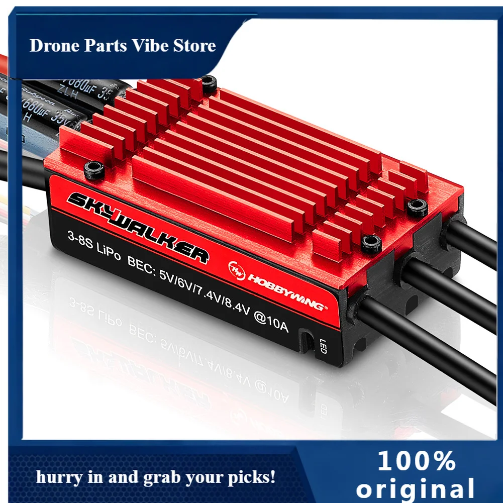 APHobbywing Skywalker 120A V2 Brushless ESC Speed Controllers 3-8S LiPo Compatible with 60-67inch 3D Fixed-wing Airplane DIY
APHobbywing Skywalker 120A V2 Brushless ESC Speed Controllers 3-8S LiPo Compatible with 60-67inch 3D Fixed-wing Airplane DIY