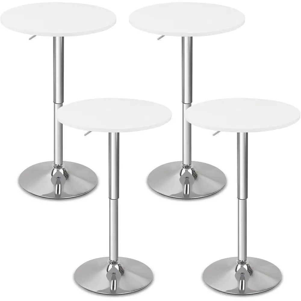 Adjustable Height 4-Pack Bistro Pub Table, 26-36, Metal Base, Swivel Top for Home, Restaurant, Events, White
Adjustable Height 4-Pack Bistro Pub Table, 26-36, Metal Base, Swivel Top for Home, Restaurant, Events, White