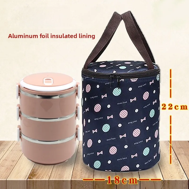 Thickened Aluminum Foil Insulated round Lunch Box Bag Large Capacity Food Container Handbag Waterproof Modern Simple Style
Thickened Aluminum Foil Insulated round Lunch Box Bag Large Capacity Food Container Handbag Waterproof Modern Simple Style