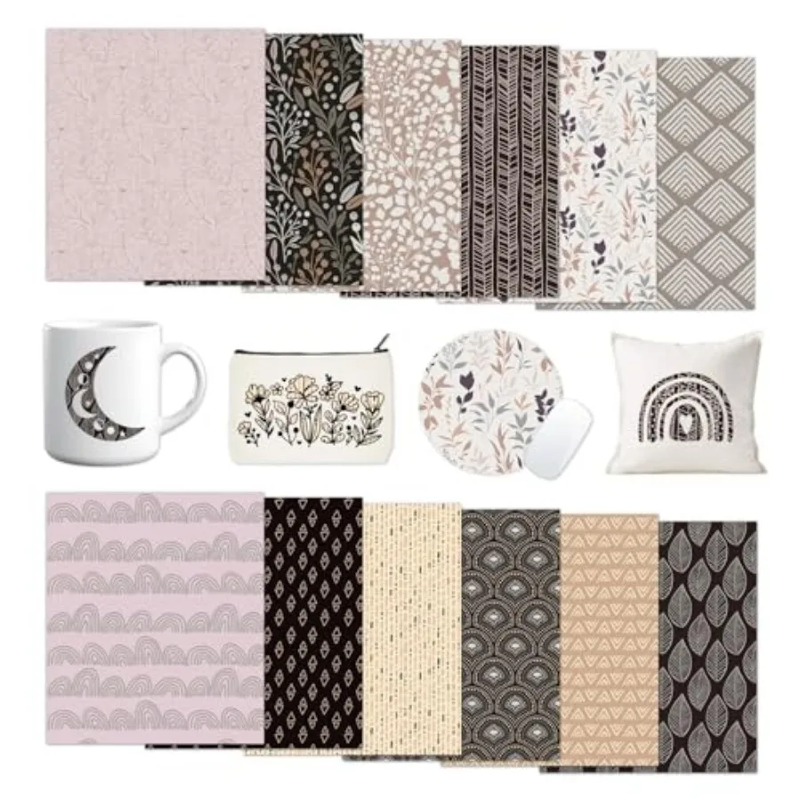 Boho Style Sublimation Transfer Paper- 12 Sheets 12inchesx10inches Patterns Sublimation Transfer Ink Sheets Compatible with Cri
Boho Style Sublimation Transfer Paper- 12 Sheets 12inchesx10inches Patterns Sublimation Transfer Ink Sheets Compatible with Cri