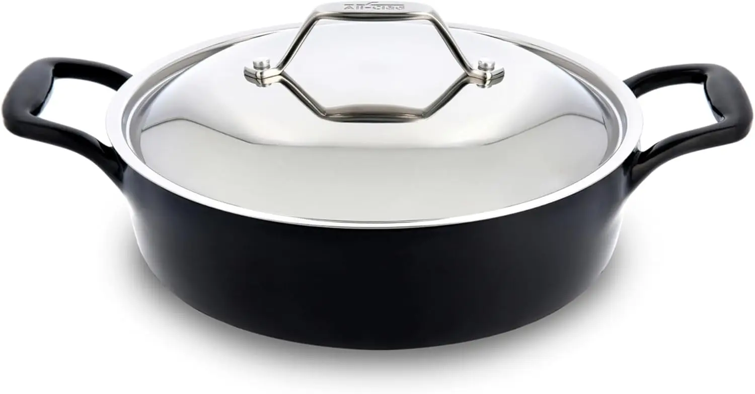 Cast Iron Braiser Pan, 4 Qt Enameled Cast Iron Casserole Pan with Lid, Grill, Oven Safe up to 650F, Compatible with All Stovetop
Cast Iron Braiser Pan, 4 Qt Enameled Cast Iron Casserole Pan with Lid, Grill, Oven Safe up to 650F, Compatible with All Stovetop
