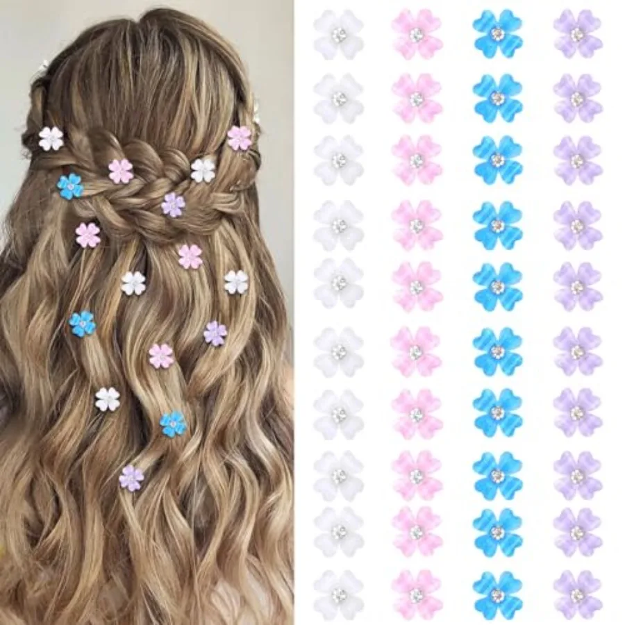 40 Pcs Mini Colorful Flower Hair Clips with Rhinestone Cute Hair Pins Decorative Hair Clips Wedding Hair Barrettes Bridal Hair
40 Pcs Mini Colorful Flower Hair Clips with Rhinestone Cute Hair Pins Decorative Hair Clips Wedding Hair Barrettes Bridal Hair
