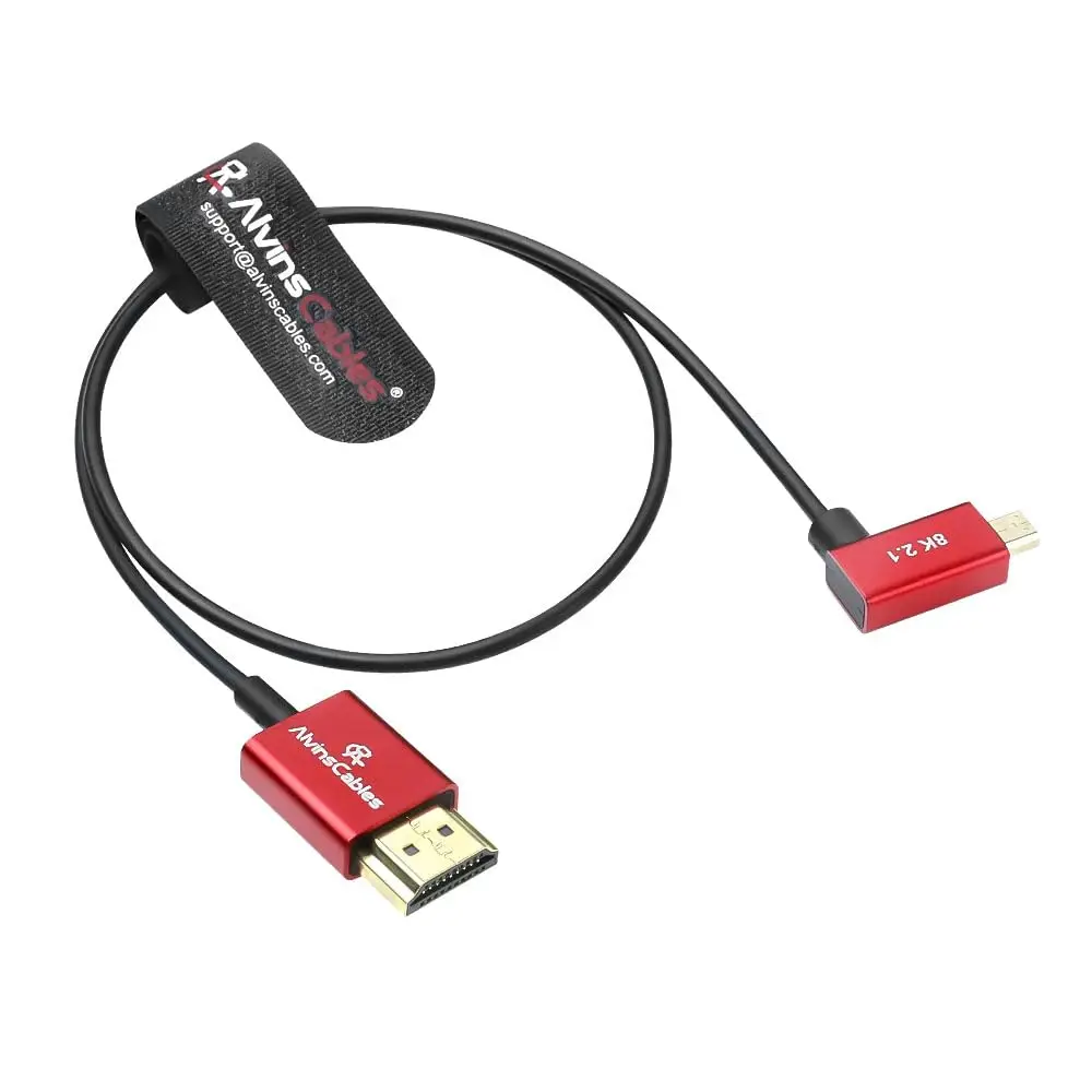 Alvin's Cables 8K 2.1 Ultra-Thin Left Angle Micro HDMI to HDMI Cable for Atomos Ninja V, 8K@60Hz 4K@120Hz High-Speed HDMI Cable
Alvin's Cables 8K 2.1 Ultra-Thin Left Angle Micro HDMI to HDMI Cable for Atomos Ninja V, 8K@60Hz 4K@120Hz High-Speed HDMI Cable