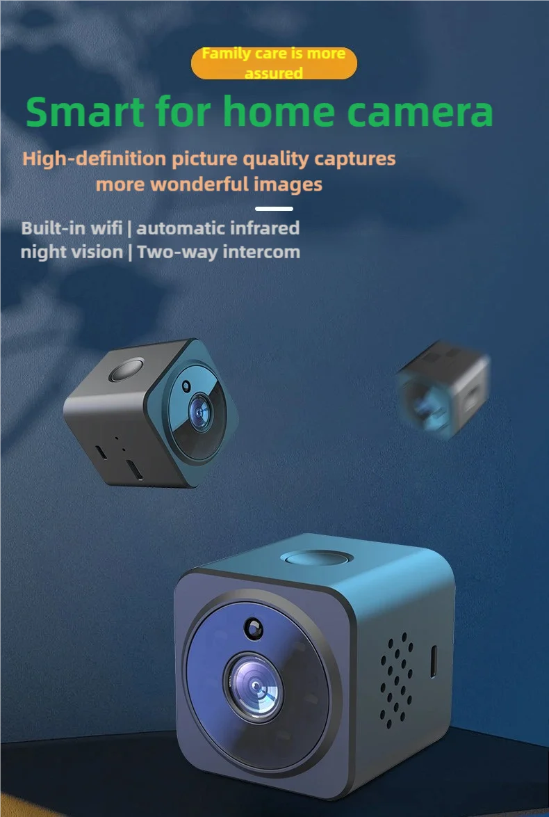Real time intercom1080P HD Mini Wireless Camera - WiFi Home Security Surveillance with Night Vision Smart Sports Monitoring
Real time intercom1080P HD Mini Wireless Camera - WiFi Home Security Surveillance with Night Vision Smart Sports Monitoring