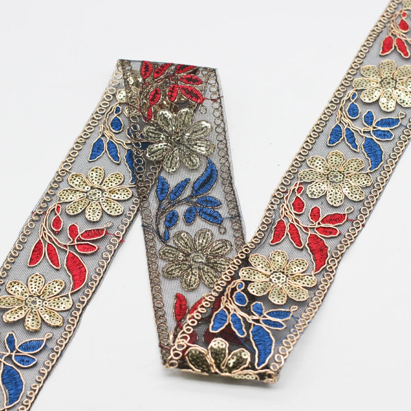 10yards Ethnic Gold Thread Embroidered Lace Trims Sequins Webbing Ribbons Tape Cuffs Collar Lace Applique DIY Sewing Accessories
10yards Ethnic Gold Thread Embroidered Lace Trims Sequins Webbing Ribbons Tape Cuffs Collar Lace Applique DIY Sewing Accessories