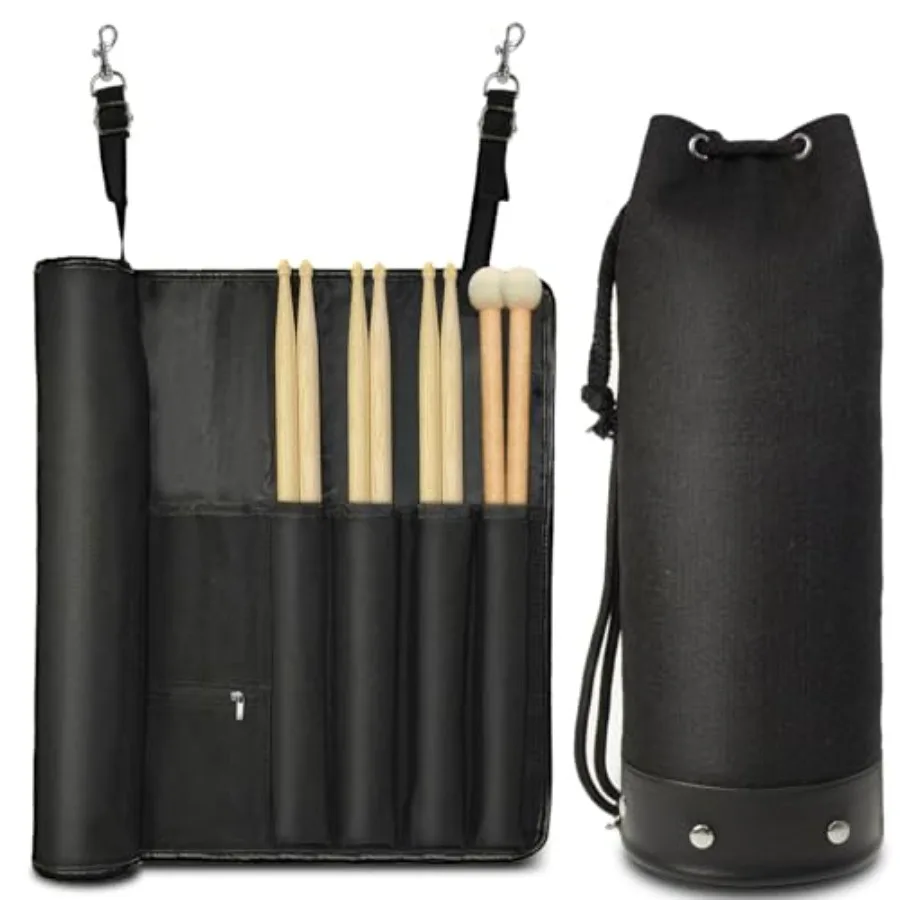 Portable Drum Stick Bag and Holder Crossbody Shoulder Strap with 1 Storage Bag and 1 Holder Kit for Drummers Beginners Black
Portable Drum Stick Bag and Holder Crossbody Shoulder Strap with 1 Storage Bag and 1 Holder Kit for Drummers Beginners Black