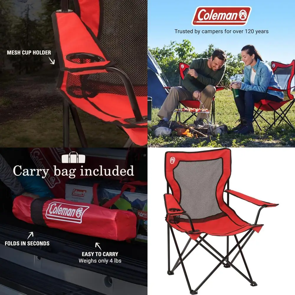 Складное кемпинговое кресло с сетчатой спинкой, сумкой для переноски, подстаканником, охлаждающей спинкой и регулируемыми подлокотниками, идеально подходит для активного отдыха на природе
Складное кемпинговое кресло с сетчатой спинкой, сумкой для переноски, подстаканником, охлаждающей спинкой и регулируемыми подлокотниками, идеально подходит для активного отдыха на природе