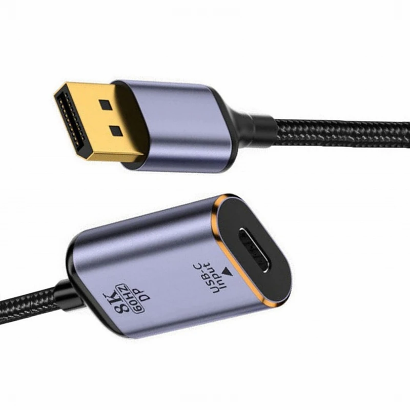 USB-C To Displayport Adapter Converter USB-C Type C Female Source To Displayport 1.4 Sink HDTV Cable 8K@60Hz For Tablet
USB-C To Displayport Adapter Converter USB-C Type C Female Source To Displayport 1.4 Sink HDTV Cable 8K@60Hz For Tablet