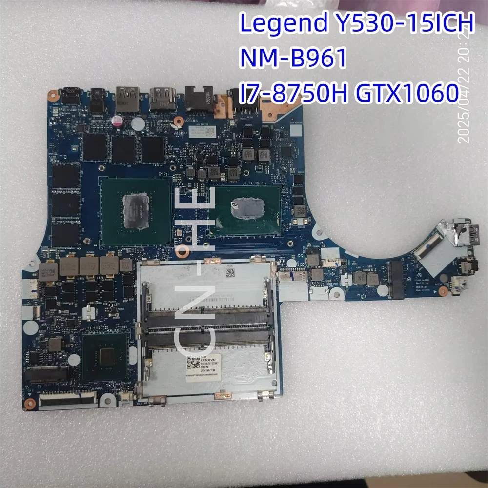 For Lenovo Lenovo Y530-15ICH laptop motherboard NM-B961 5B20T05347 CPU I7-8750H GTX1060 6GB GPU 100% Works Perfectly
For Lenovo Lenovo Y530-15ICH laptop motherboard NM-B961 5B20T05347 CPU I7-8750H GTX1060 6GB GPU 100% Works Perfectly