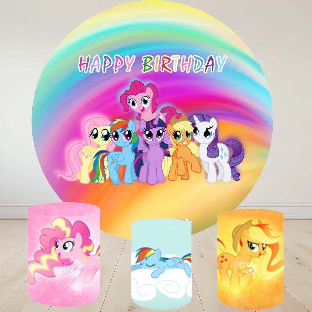 Hasbro My Little Pony Cylinder Cover Round Photo Backdrop Birthday Party Props Photography Background Dessert Table Baby Shower
Hasbro My Little Pony Cylinder Cover Round Photo Backdrop Birthday Party Props Photography Background Dessert Table Baby Shower