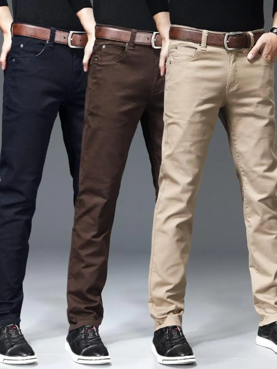 Мужские повседневные брюки прямого кроя на осень-зиму, с флисовой подкладкой, свободного кроя, эластичные, деловые, длинные, удобные, модные
Мужские повседневные брюки прямого кроя на осень-зиму, с флисовой подкладкой, свободного кроя, эластичные, деловые, длинные, удобные, модные