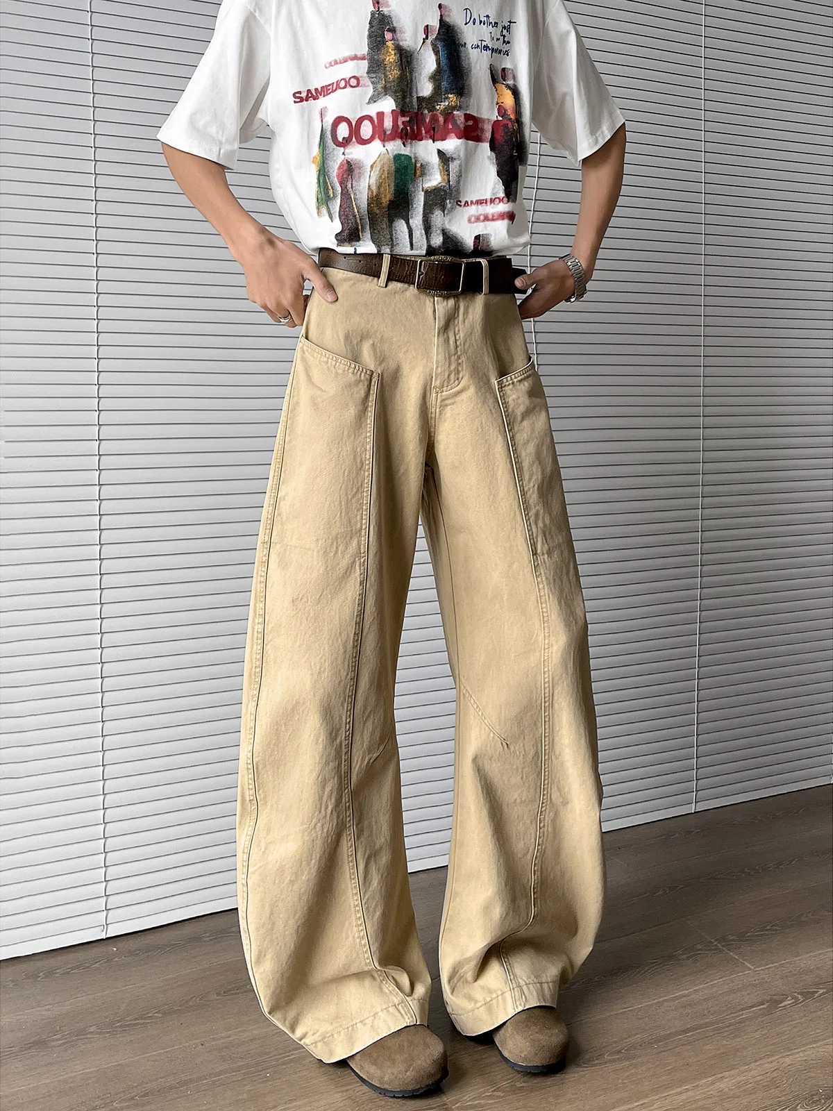 American Style Loose Straight Leg Work Pants Tawny Wash Pure Cotton Wide Leg Casual Long Trousers for Men And Women
American Style Loose Straight Leg Work Pants Tawny Wash Pure Cotton Wide Leg Casual Long Trousers for Men And Women