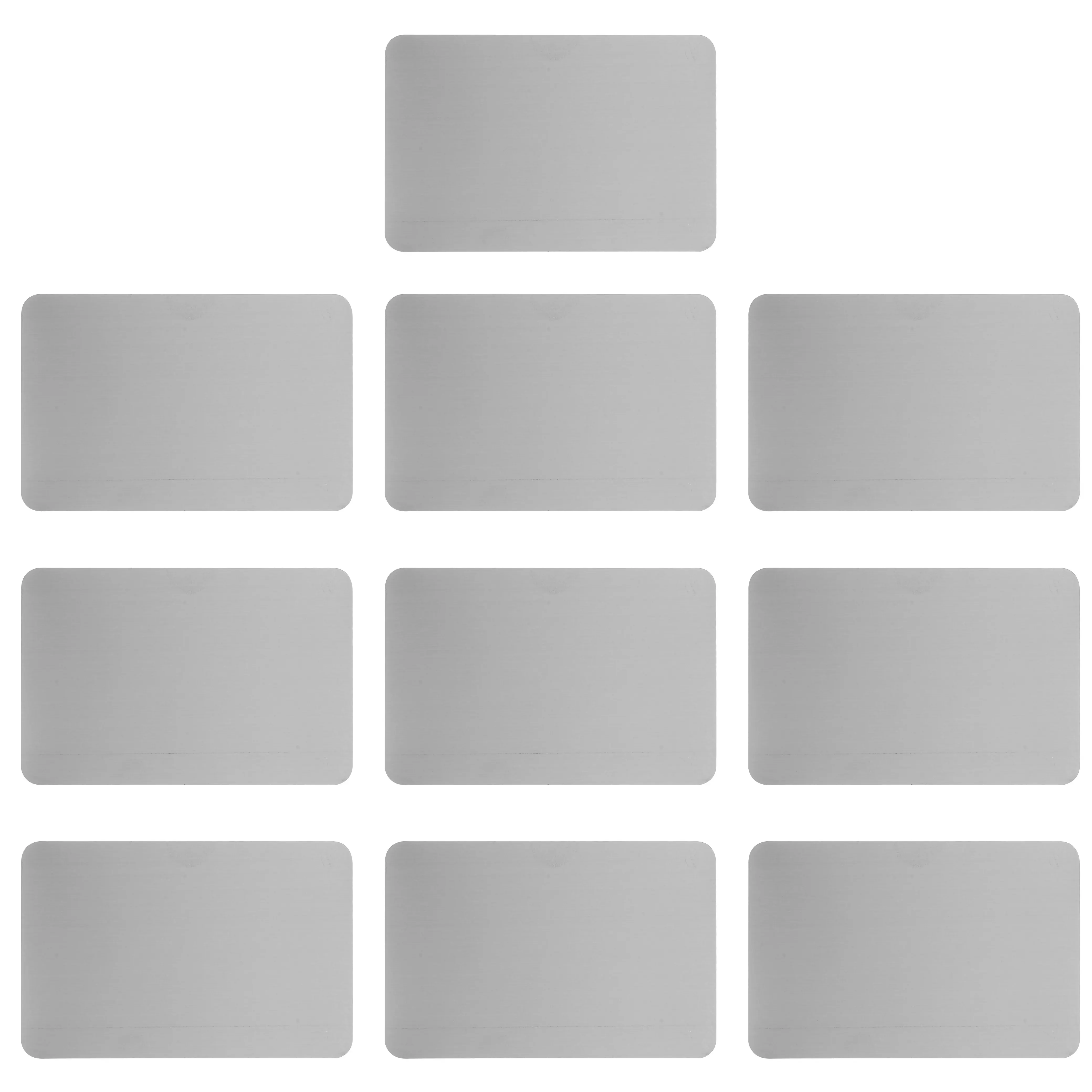 10Pcs Stainless Steel Blank Name Cards Double Sided Brushed Finish Rounded Corners Metal Blanks for DIY Engravable Business Card
10Pcs Stainless Steel Blank Name Cards Double Sided Brushed Finish Rounded Corners Metal Blanks for DIY Engravable Business Card