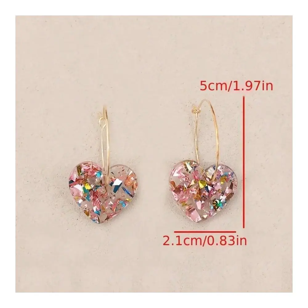Heart Earrings Valentines Day Mosaic Heart Drop Dangle Earrings Vintage Style Resin, No Plating, Iron Ear Needle Christmas Deco
Heart Earrings Valentines Day Mosaic Heart Drop Dangle Earrings Vintage Style Resin, No Plating, Iron Ear Needle Christmas Deco