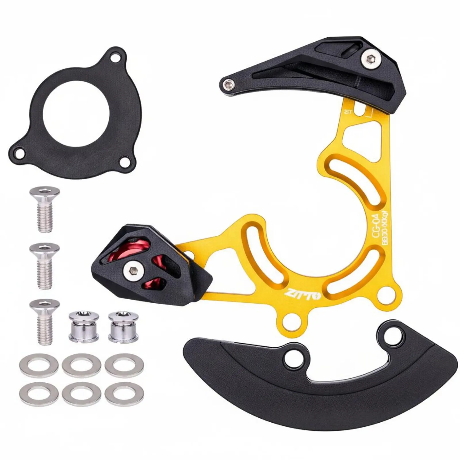 Mountain Bike Chain Guide 7075-High-Grade Aluminum Alloy Descent Chain Guide Single Chainring Guard Long-Lasting Drivetrain Part
Mountain Bike Chain Guide 7075-High-Grade Aluminum Alloy Descent Chain Guide Single Chainring Guard Long-Lasting Drivetrain Part