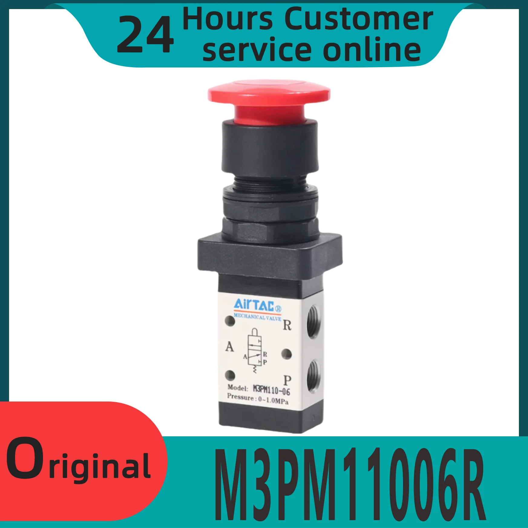 Brand new original manual mechanical button valve M3PM11006R M3PM11006B M3PM11006G
Brand new original manual mechanical button valve M3PM11006R M3PM11006B M3PM11006G