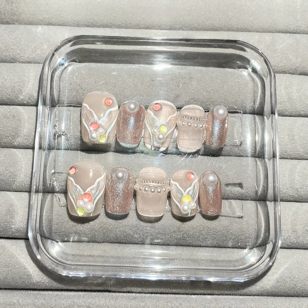 10pcs/Set False Nails With Rhinestones Fake Full Cover Nails Tips DIY Art Decoration Wearing Nail Manicure Press On Nails Plates
10pcs/Set False Nails With Rhinestones Fake Full Cover Nails Tips DIY Art Decoration Wearing Nail Manicure Press On Nails Plates