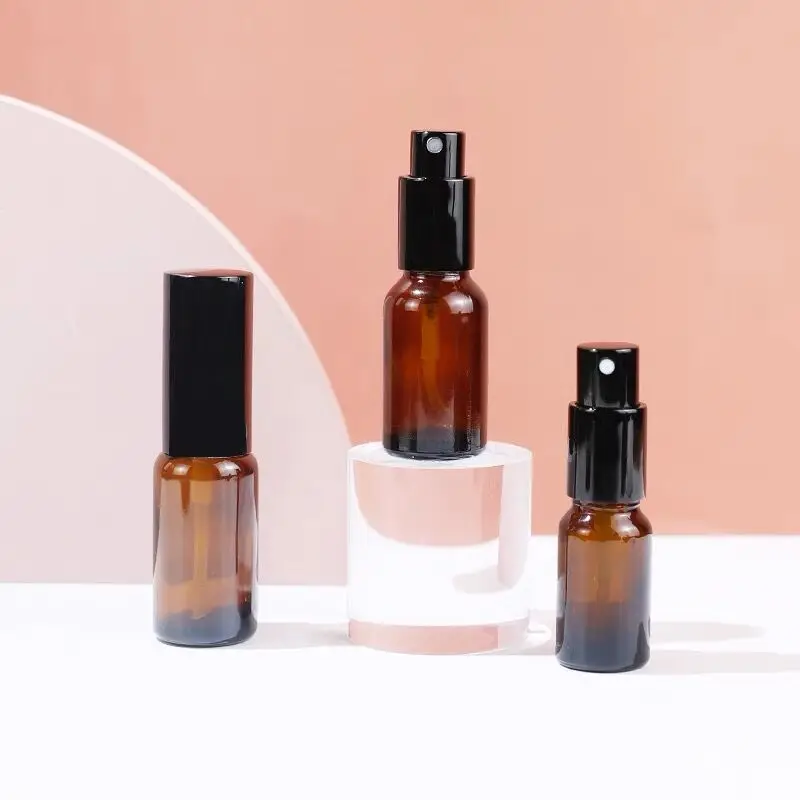 10ml 15ml 20ml 30ml 50ml Amber Color Glass Essential Oil Bottle With Black Metal Pump
10ml 15ml 20ml 30ml 50ml Amber Color Glass Essential Oil Bottle With Black Metal Pump