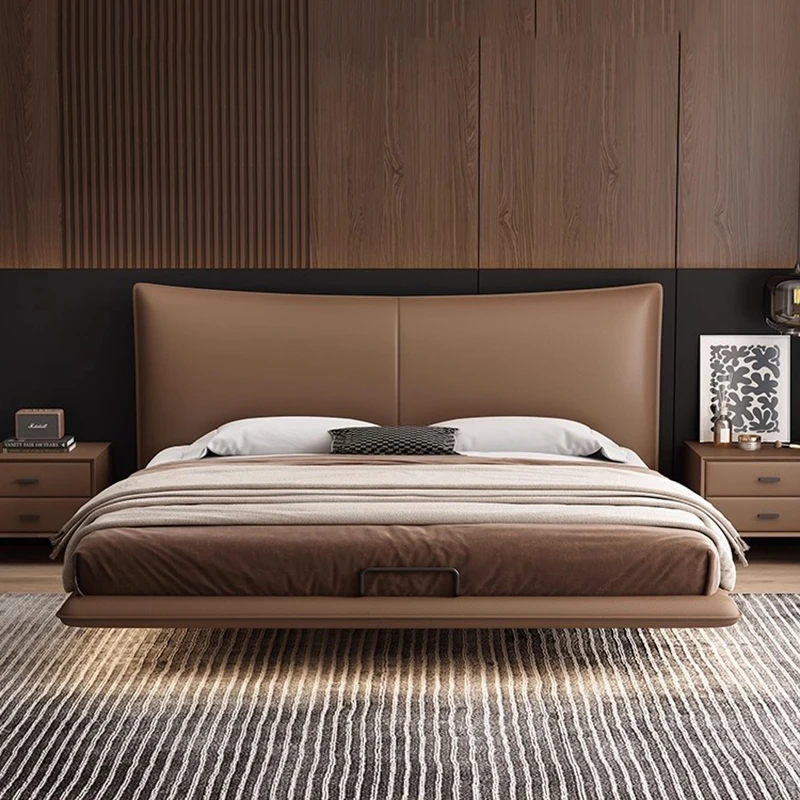 Floating Leather Bed Headboards Modern Space Saving Luxury Bed Sleeping Bedroom Design Simple Muebles Lounge Suite Furniture
Floating Leather Bed Headboards Modern Space Saving Luxury Bed Sleeping Bedroom Design Simple Muebles Lounge Suite Furniture