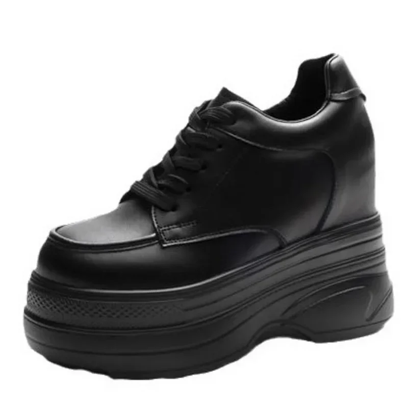 High quality 11cm New Genuine Leather Platform Wedge Comfy Women Boots Spring Autumn Chunky Sneaker Breathable Slides Shoes
High quality 11cm New Genuine Leather Platform Wedge Comfy Women Boots Spring Autumn Chunky Sneaker Breathable Slides Shoes